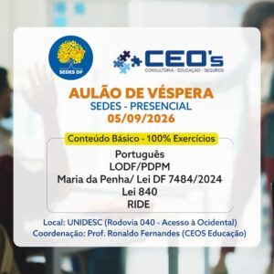 Aulão de Véspera - SEDES DF